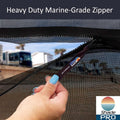 Grey 10' x 9' Solar Mesh RV Awning Sun Shade Y27036