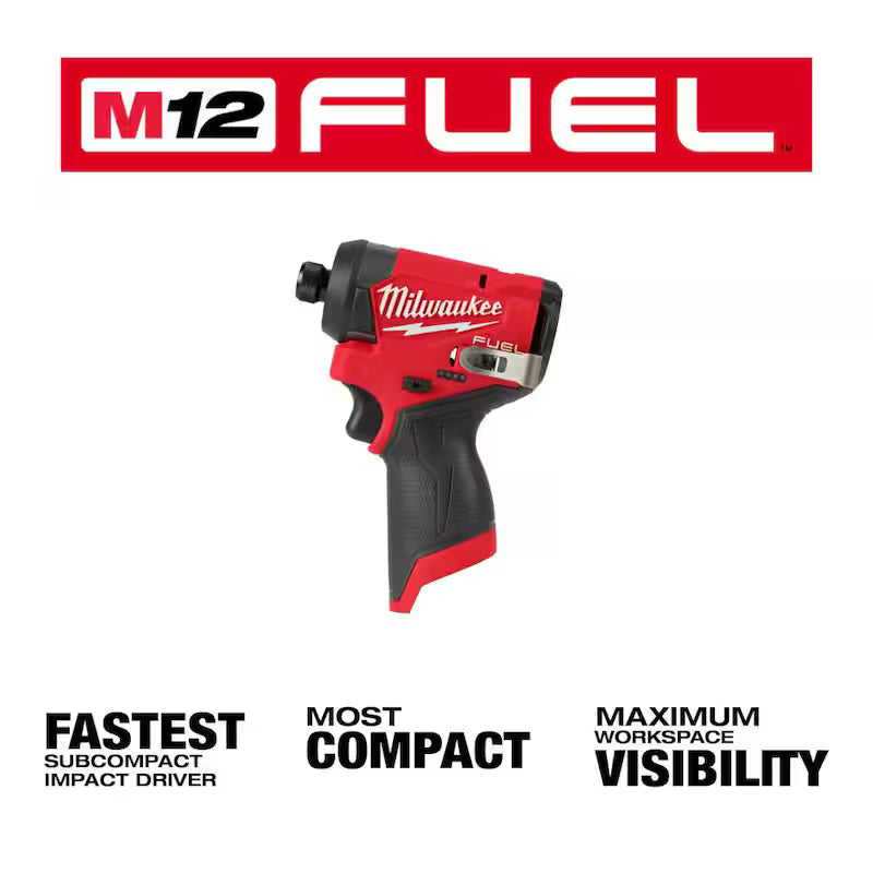 12V Brushless Cordless 1/4 in. Hex Impact Driver with Batteries and Charger X4735