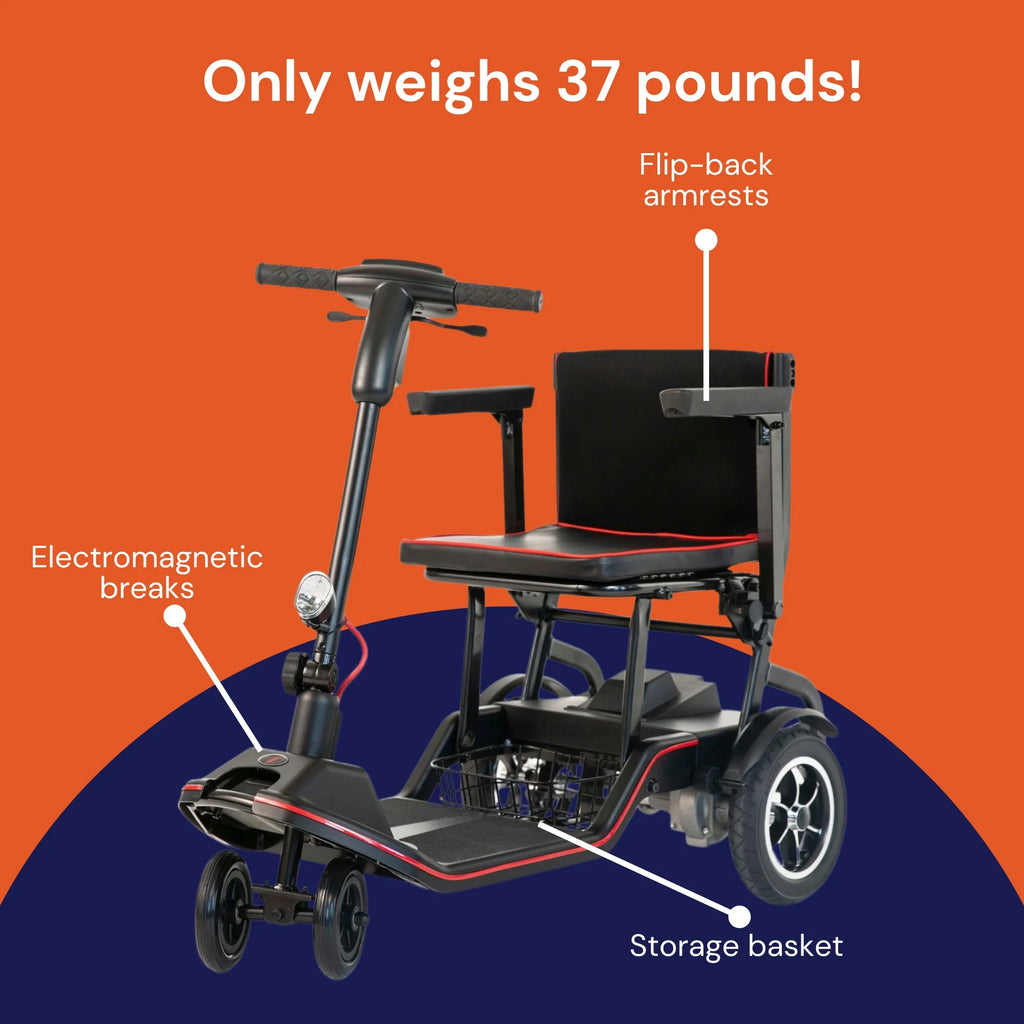 Foldable Electric Wheelchair Scooter 37 lbs A91306