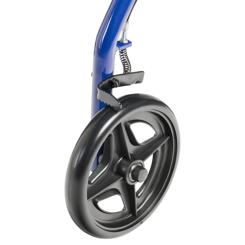 Blue Aluminum Rollator Rolling Walker with Padded Seat D392