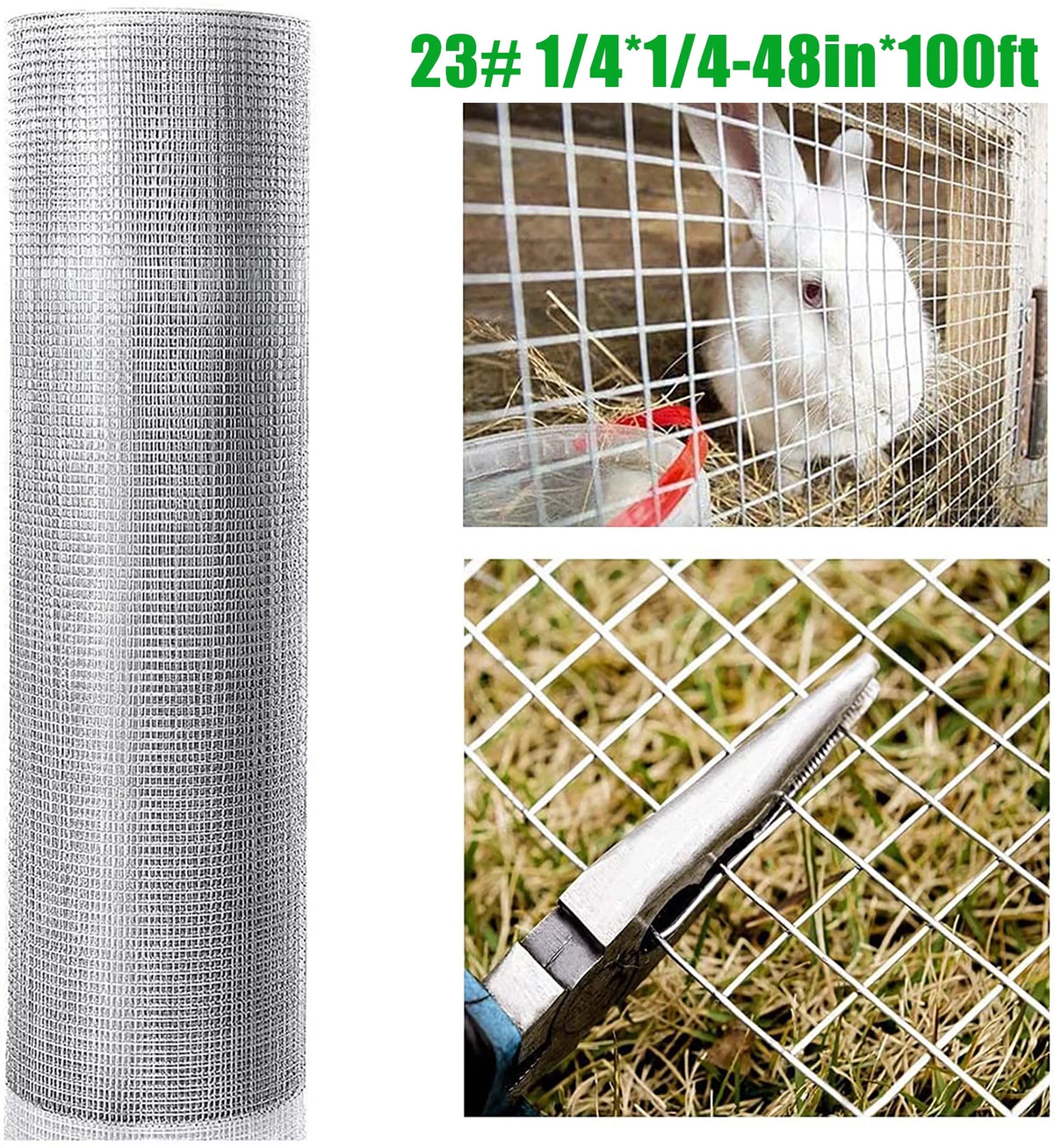 48inx100ft 1/4 in 23 Gauge Hardware Cloth Welded Wire Mesh Rolls T83272