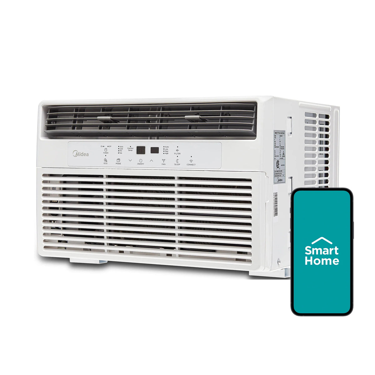 12,000 BTU 115V Smart Window Air Conditioner with Remote, White W302705