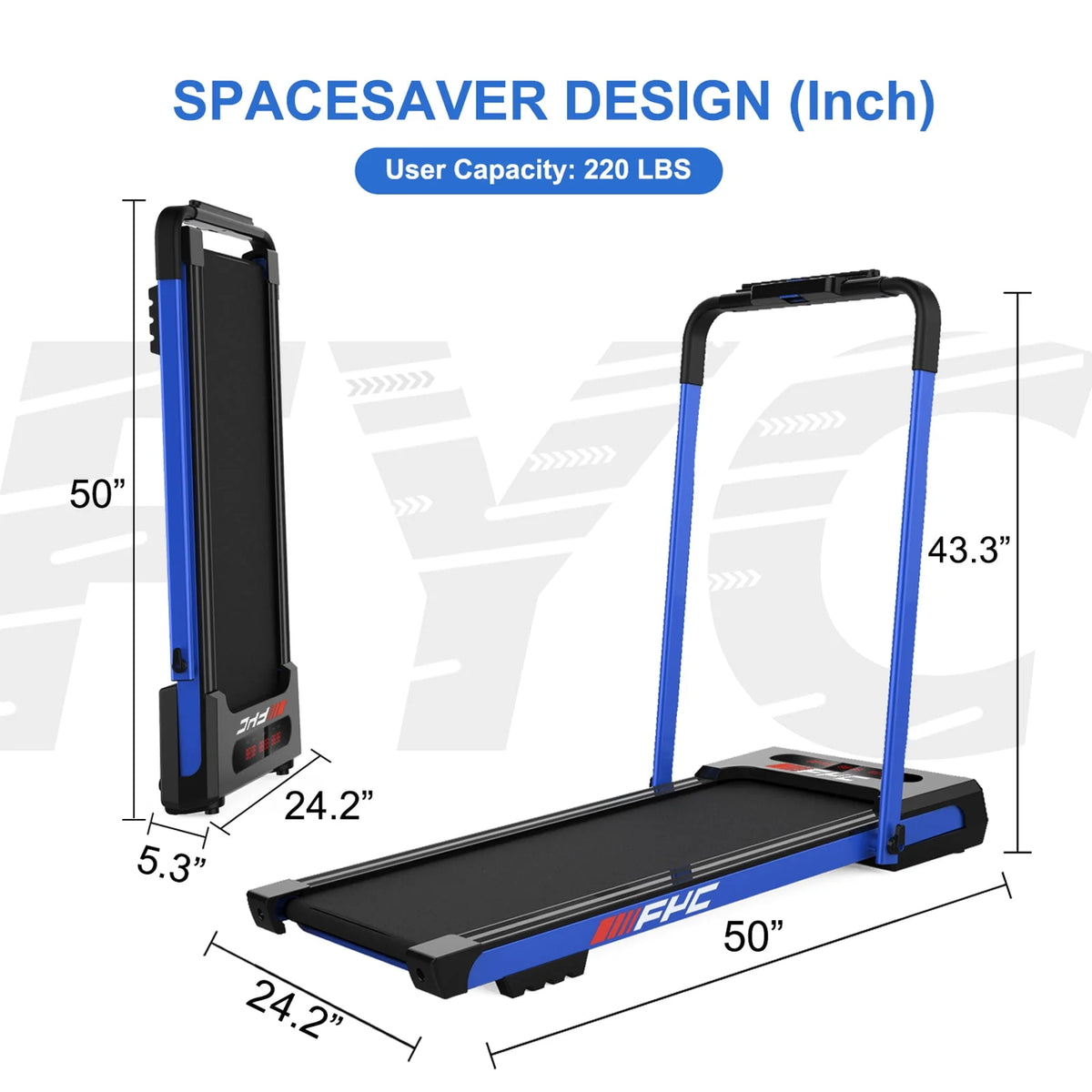 2.5 HP Folding Treadmill with LCD Display L61937