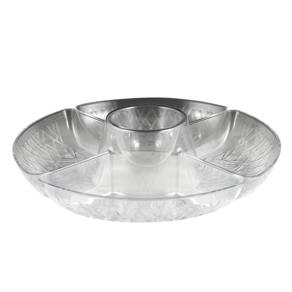 Clear Crystalware 5 Compartment Lazy Susan W9493