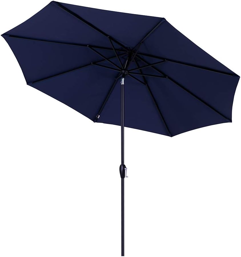 10' Outdoor Patio Table Umbrella with Auto Tilt and Crank J485992