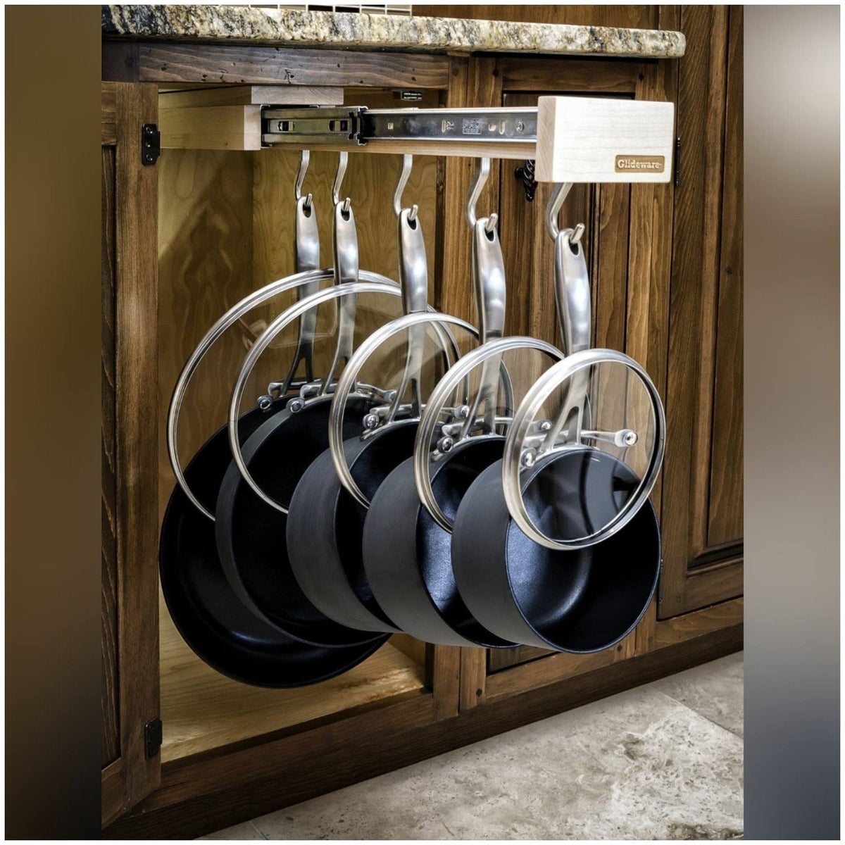 Wood Pull-Out Cabinet Organizer D916