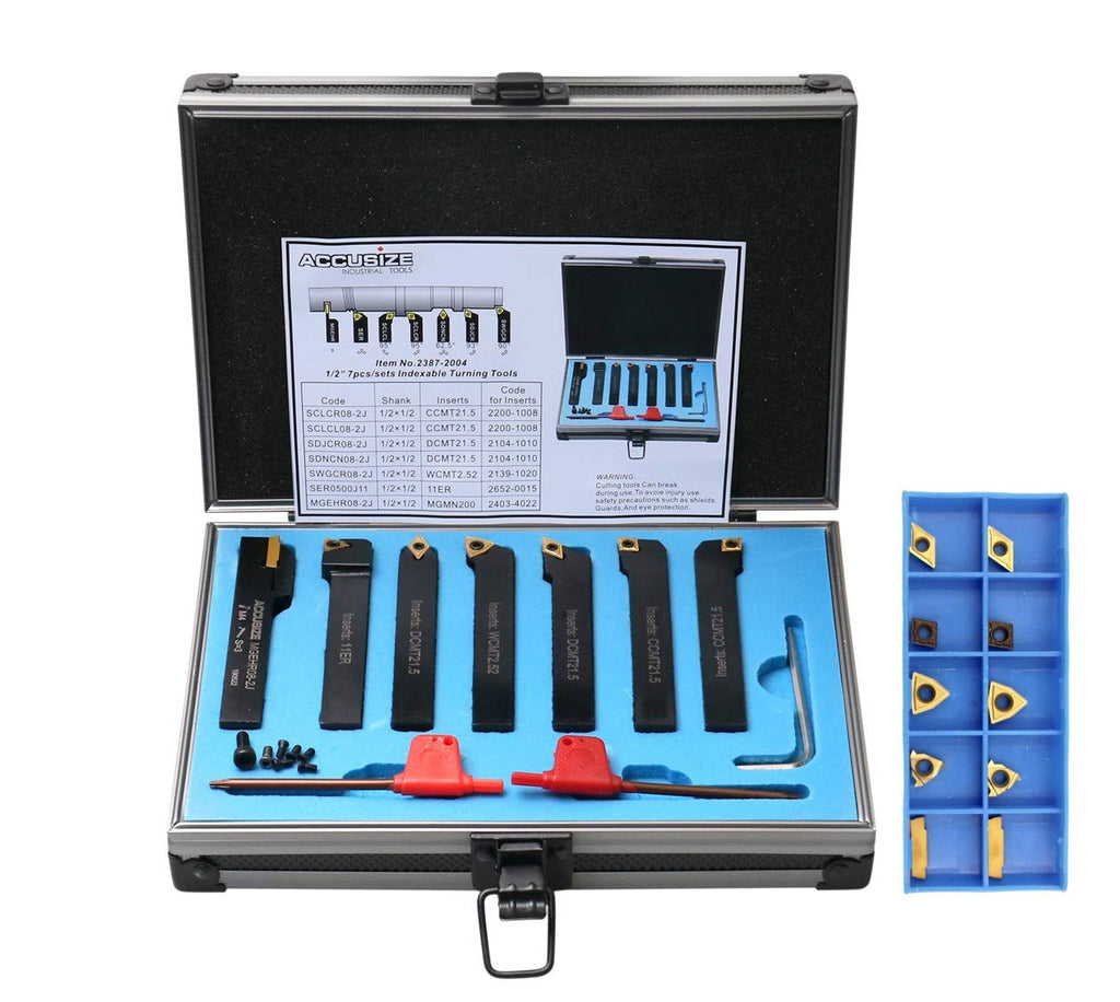 1/2 9 Pieces/Set Indexable Carbide Turning Tools and Boring Bar W327