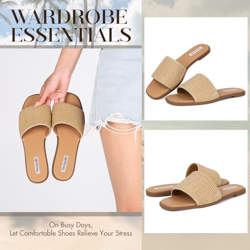 Slides Sandals for Women Open Toe Slip On L185