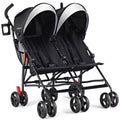 Foldable Twin Double Stroller Black Z2287