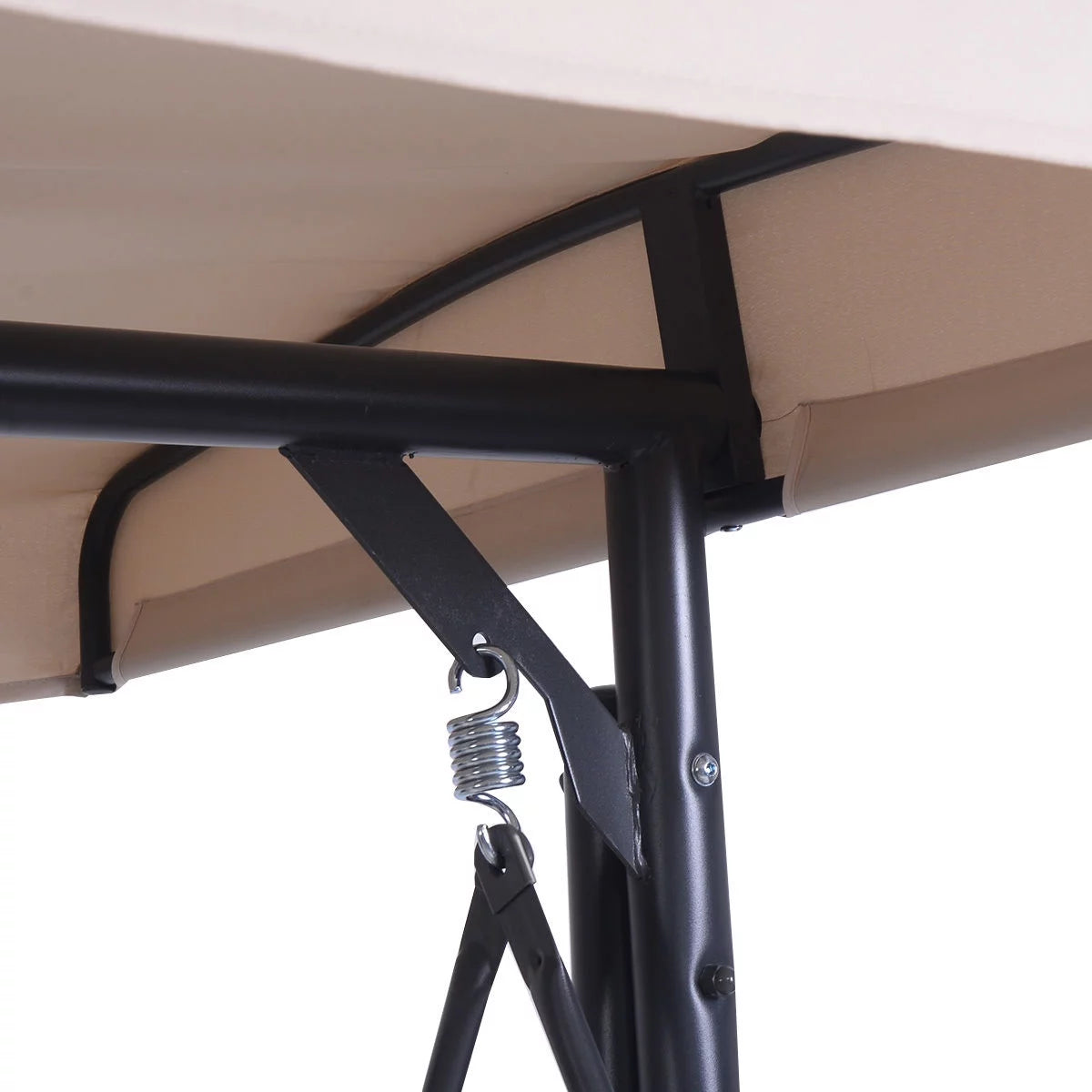 Converting Outdoor Swing Canopy Hammock 3 Seats Beige X129