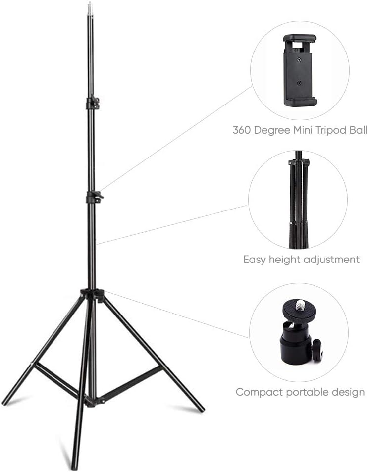 82 Inch Extendable Tripod with Phone Clip Mount I6236