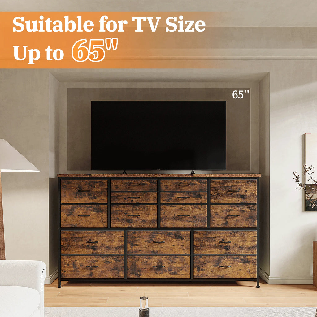 White 16 Drawer Dresser with Power Outlet I273823