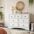 Gray 7 Drawer Wood Dresser V7198