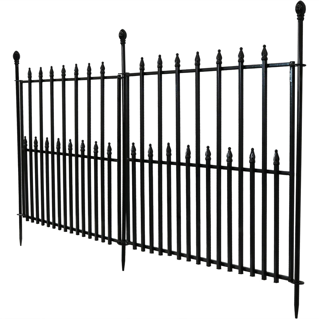 Black Iron Garden Border Fence W5323