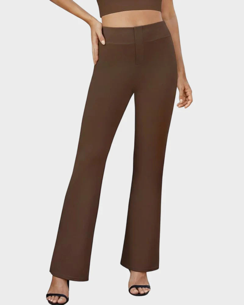 High Waist Bootcut Stretch Trousers K740589