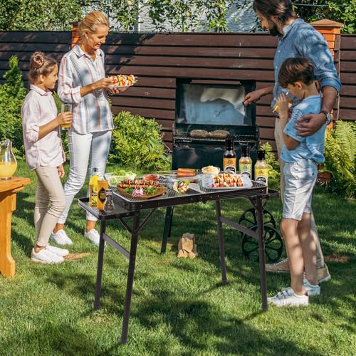 2.5 FT Mesh Metal Folding Picnic Table F2261