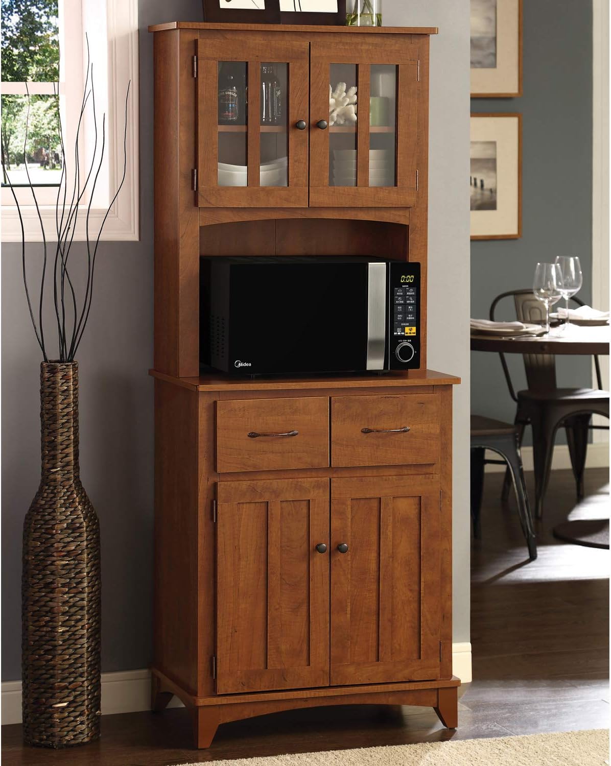Microwave Storage Stand with Double Door Cabinets T191