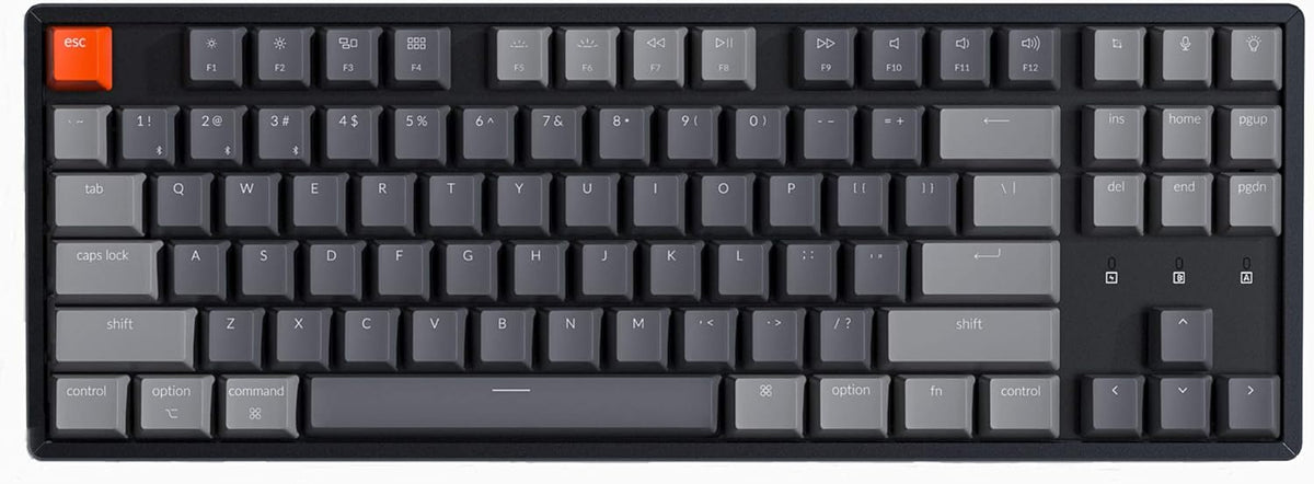 Wireless Mechanical Keyboard, Hot-swappable Tenkeyless 87 Keys RGB Backlit C91338