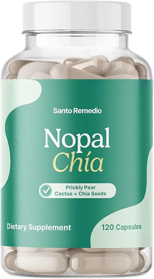 Prickly Pear Cactus and Chia Powder Dietary Supplement 120 Capsules T64450