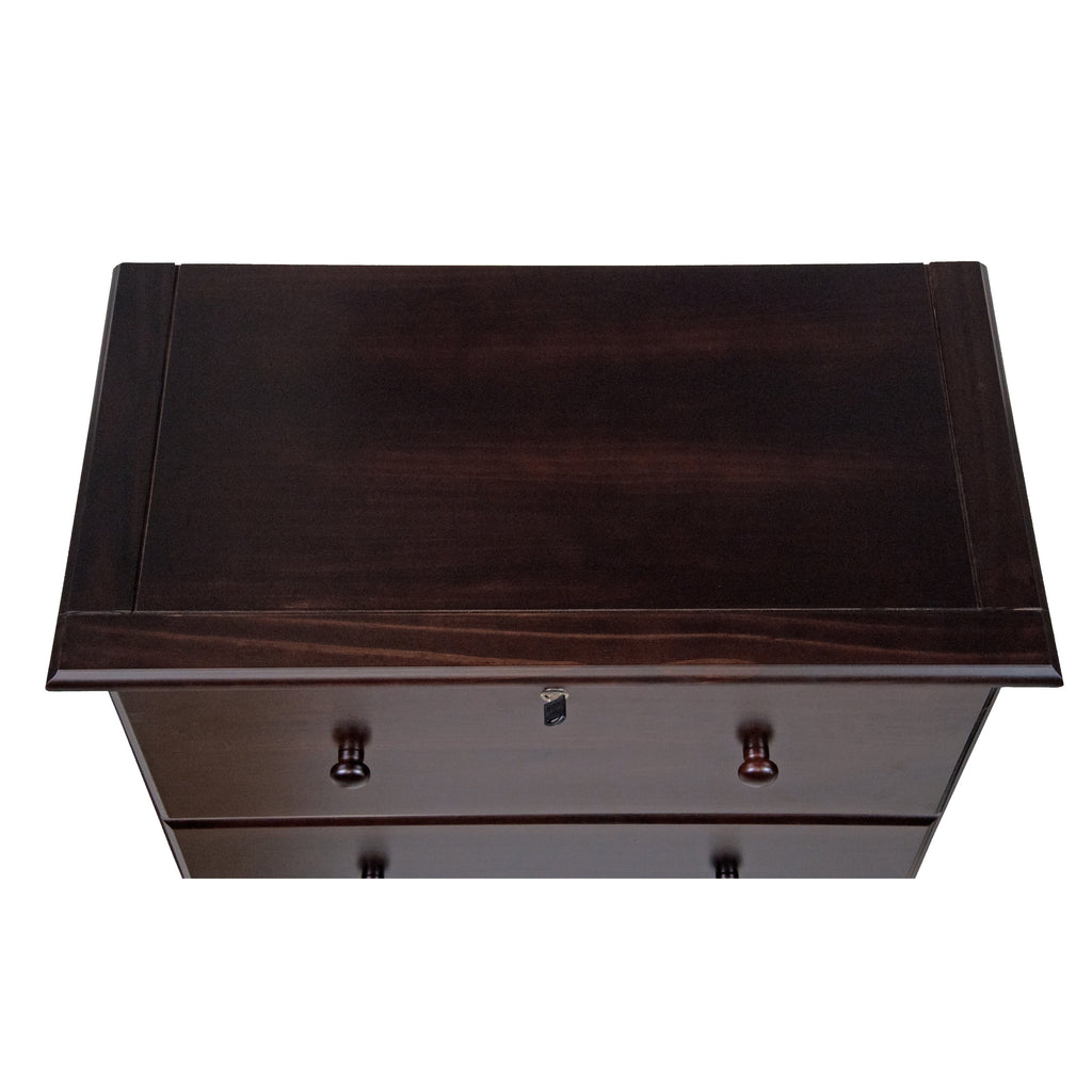 100% Solid Wood 5 Drawer Chest with Lock W2331