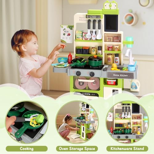 Green Kids Kitchen Playset with Sound and Light F325