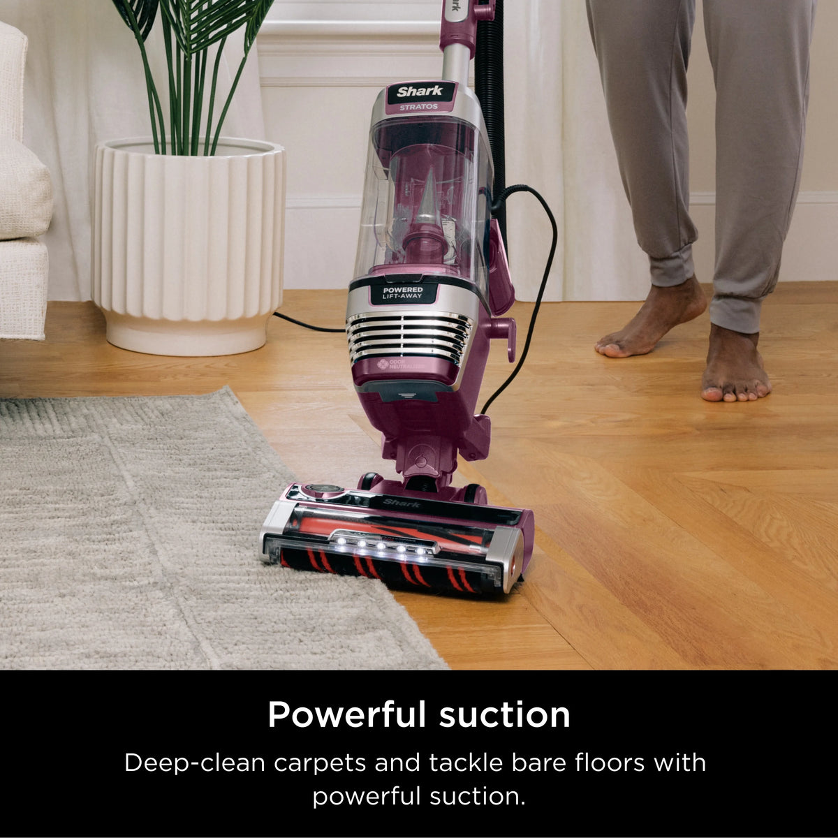 Upright Vacuum with Self-Cleaning Brushroll D225