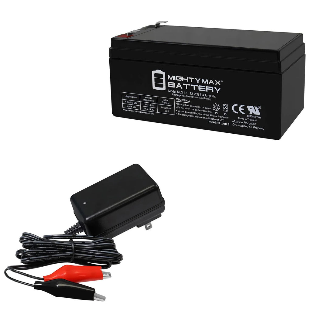 12V 3AH Battery + 12V 1Amp Charger G389442