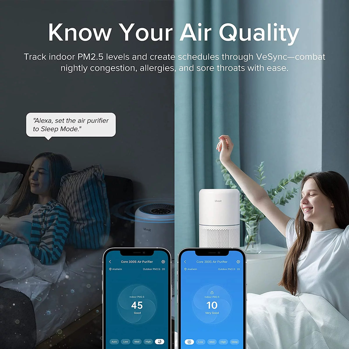 White Black True HEPA Air Purifier A96265