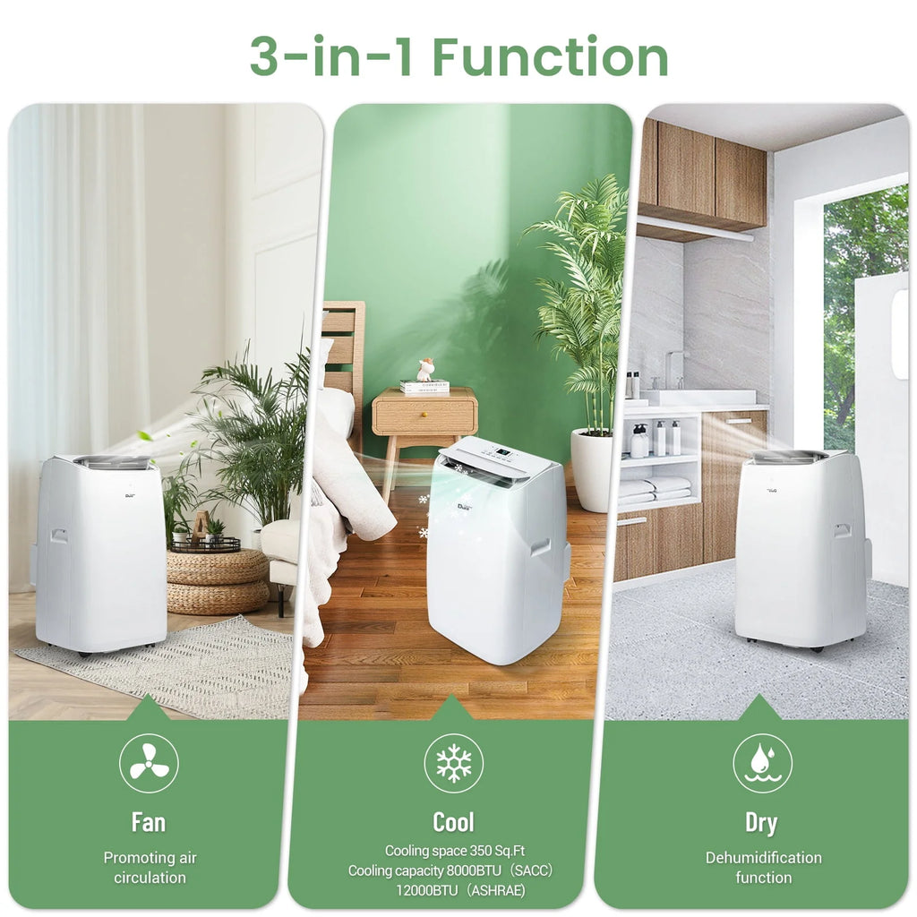 White Portable Air Conditioner, Dehumidifier, Fan R765405