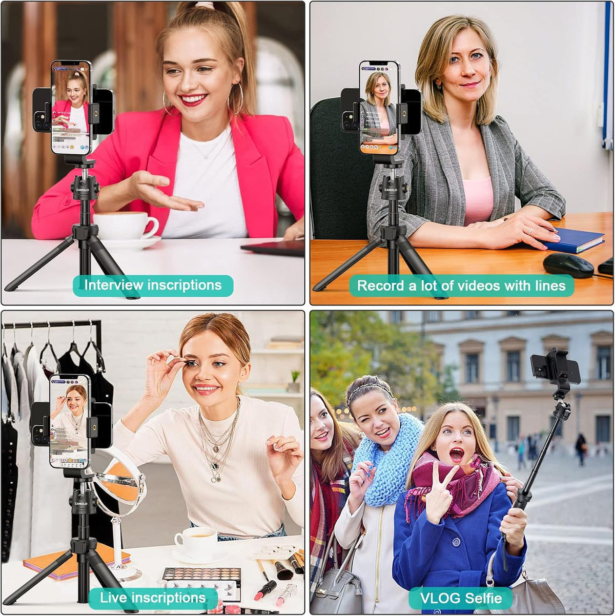 Phone Tripod Mount Teleprompter for Smartphone R9664