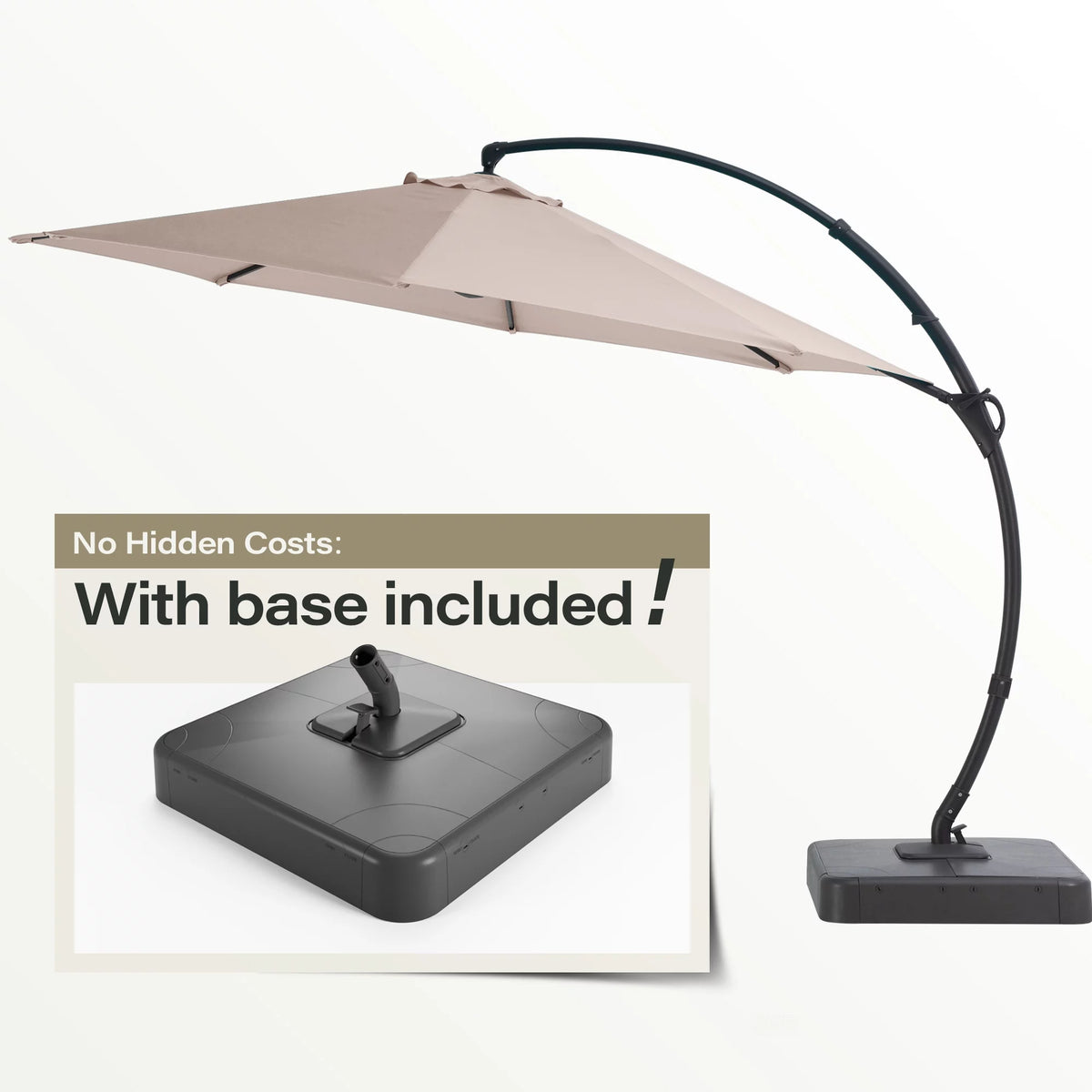 11FT Patio Umbrella with Base M2739