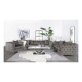 3-piece Velvet Tufted Tuxedo Arms Living Room Set P9635
