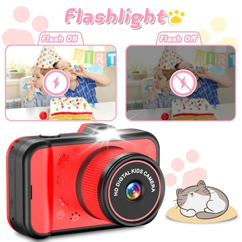Kids Digital Camera with Rotating Zoom Lens, 3.5” Screen, 1080P, 32GB Card P820