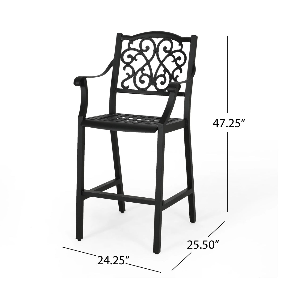 Set of 4 Aluminum Barstools N965