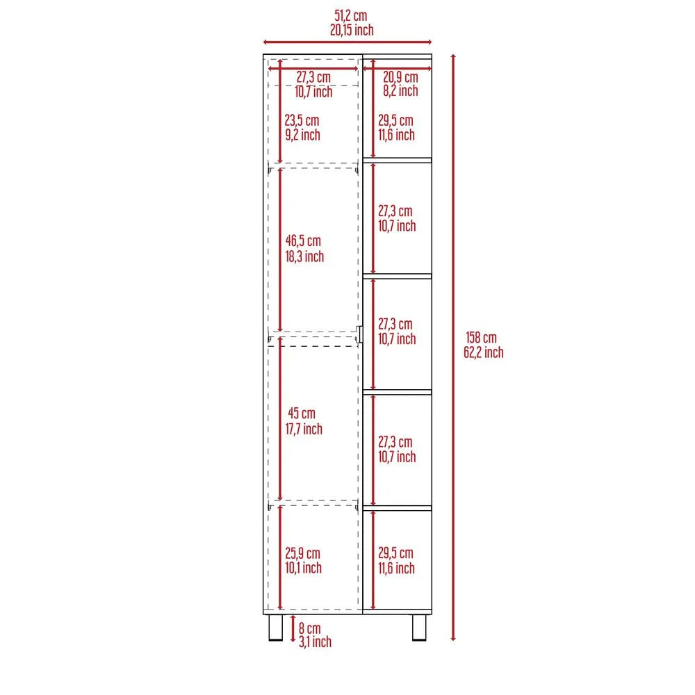 Light Oak Single Door Cabinet S506795