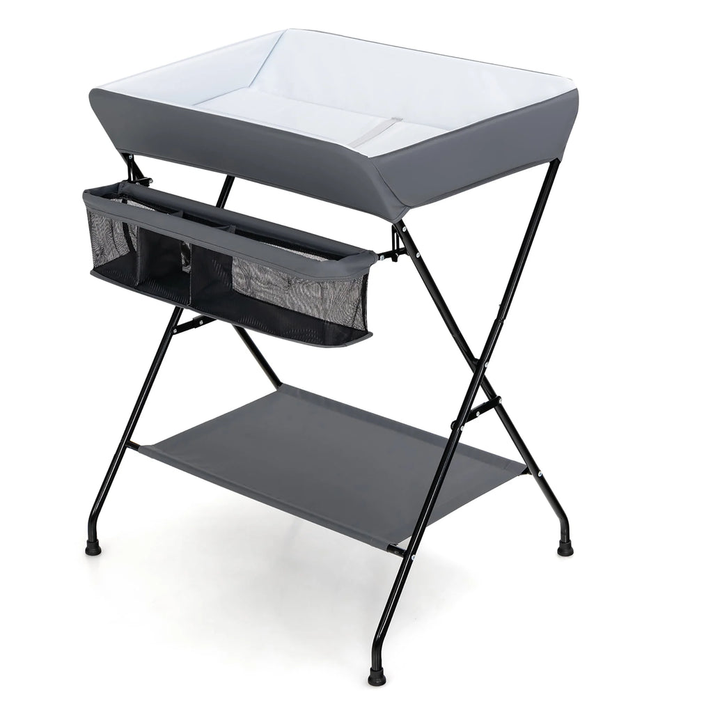 Folding Baby Changing Table with Storage Black B534197