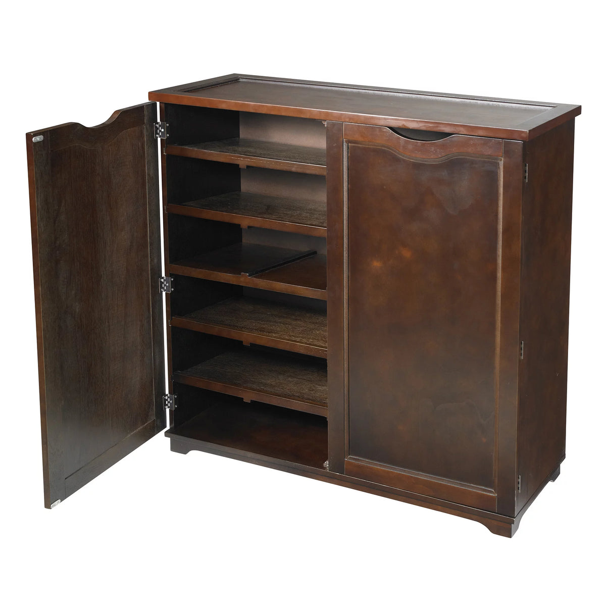 Mahogany Brown 6-Tier Wooden Shoe Dresser H18923