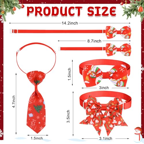 240 Pcs Christmas Dog Bow Ties Collars Set I87635