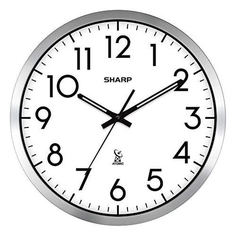 Silver Brushed Finish 12" Wall Clock A696576