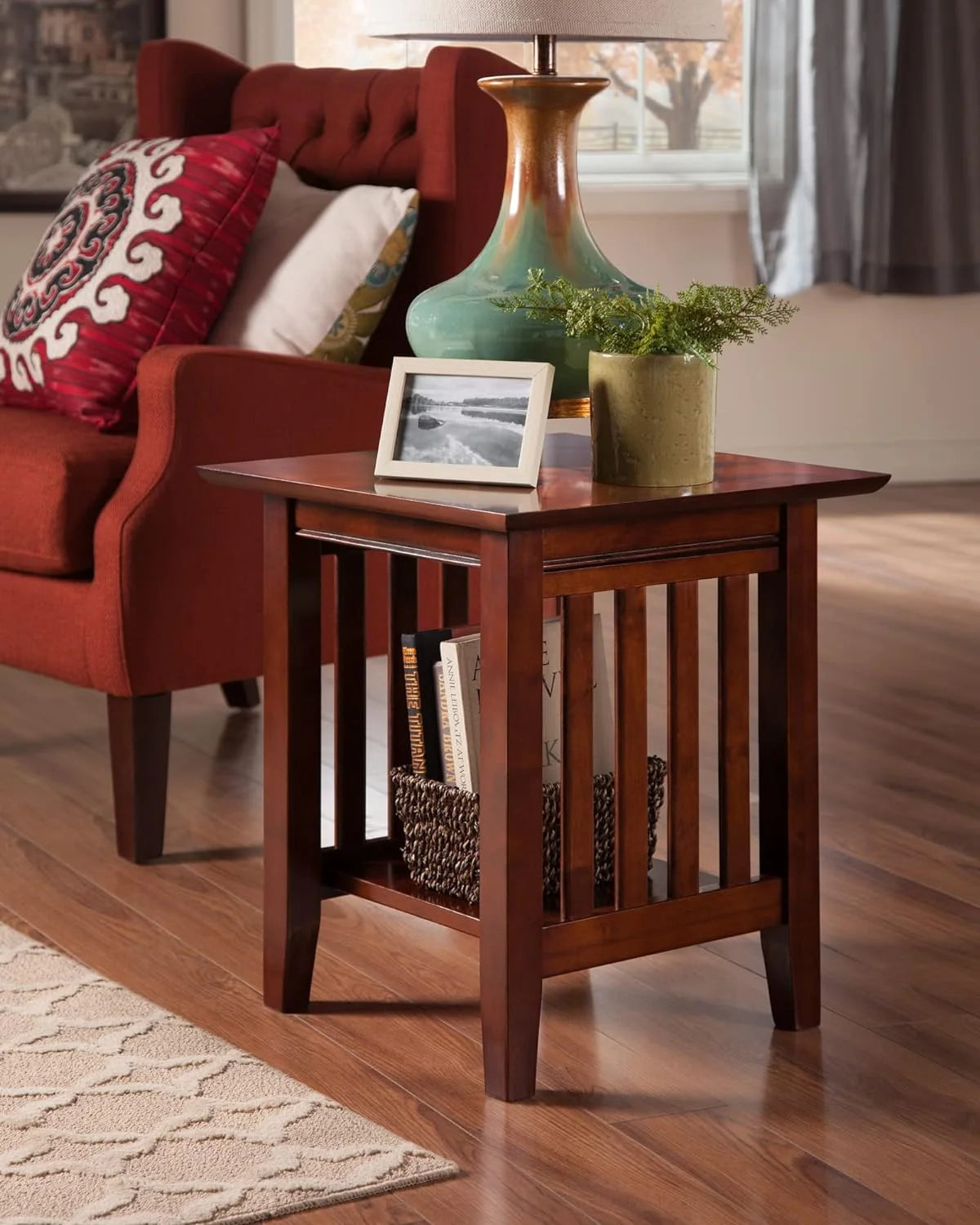 Solid Hardwood End Table 20 In Set Of 2 Walnut T1730