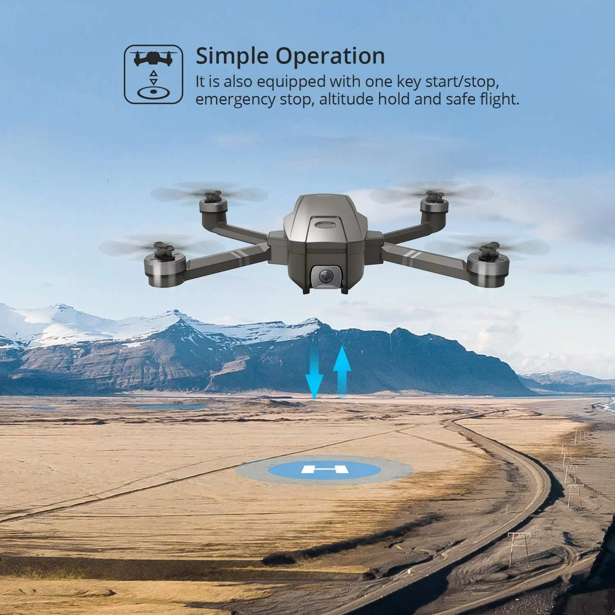 Foldable GPS 4K UHD Camera Drone with 2 Batteries Z7802