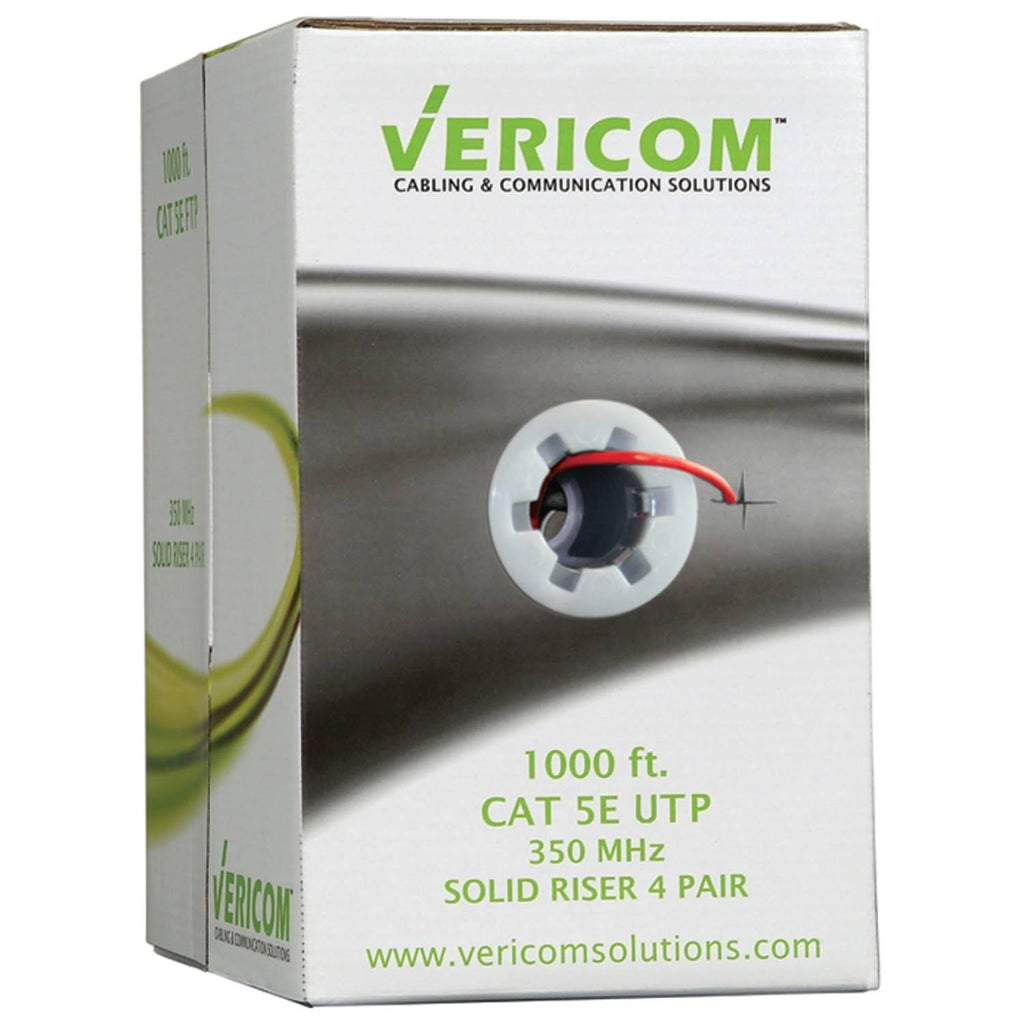 Cat-5e UTP Solid Riser CMR Cable 1,000ft Red B724