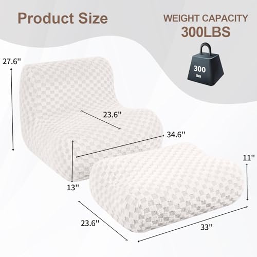 Green Bean Bag Chair with Footstool P257029
