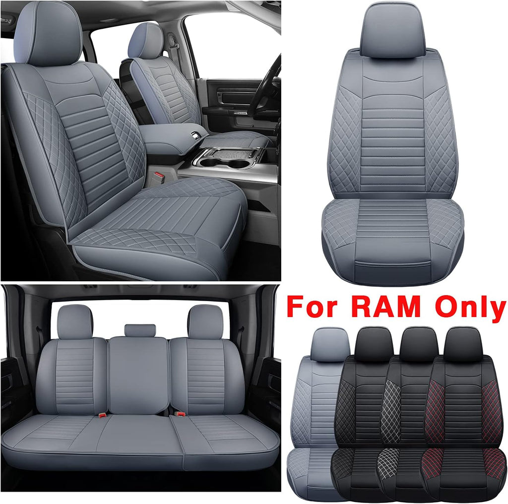 Black Waterproof Faux Leather Front Seat Covers C96354