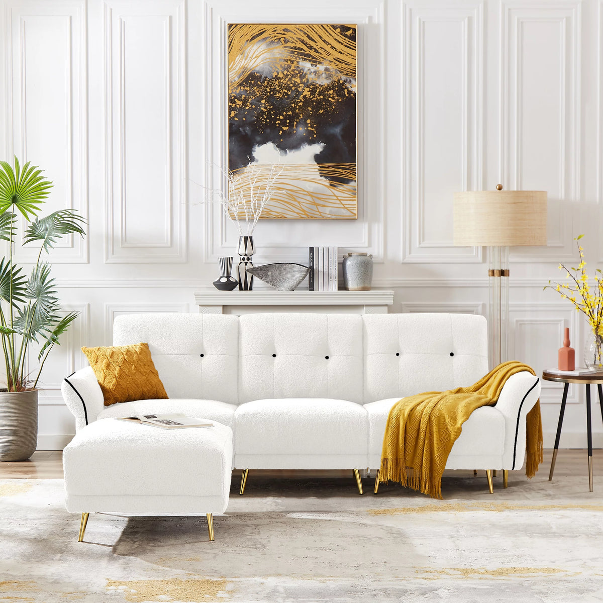 Sherpa Modular Sectional Sofa with Ottomans and Chaise M6971