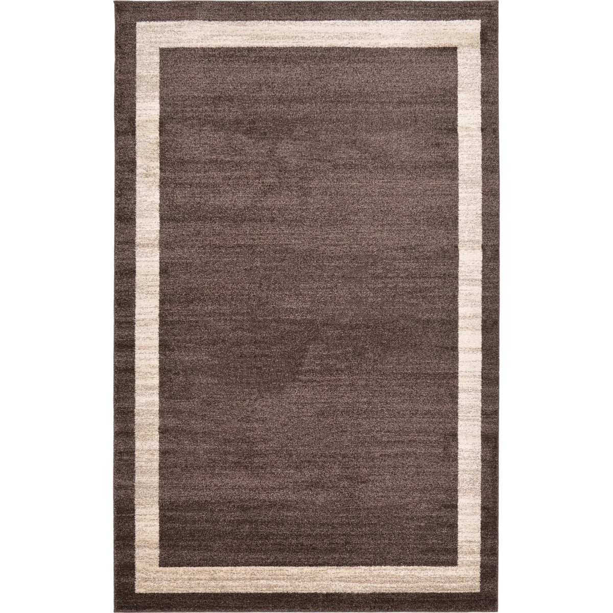 Brown Ivory 5' 3 x 8' Rectangle Rug H5318