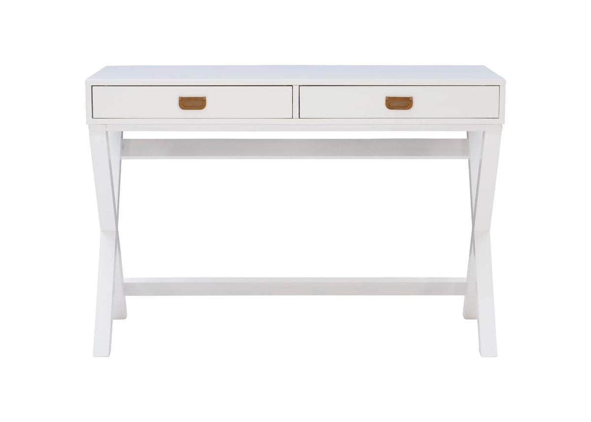 2-Drawer White Writing Desk P784210