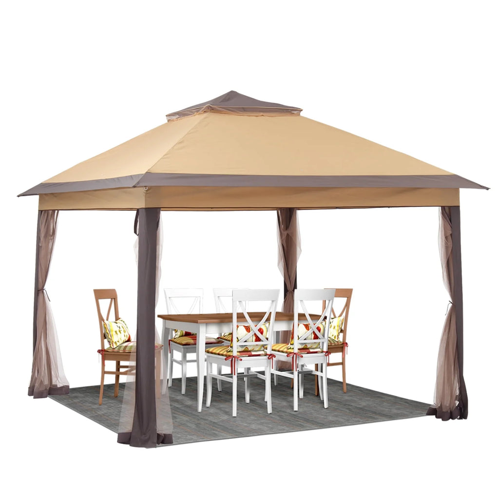 11 x 11 ft Pop up Gazebo Canopy with Mosquito Netting & Carrying Bag, Navy Blue A89841