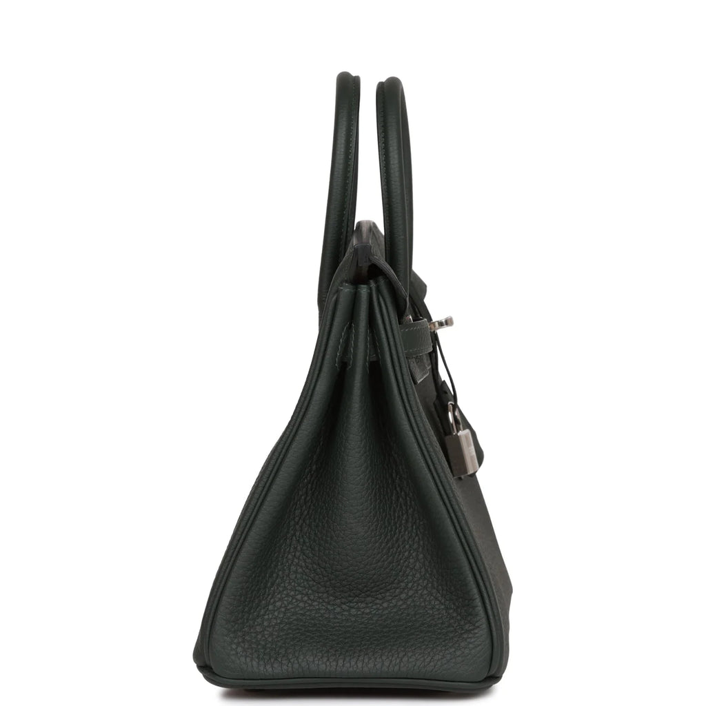 Birkin 25 Vert Fonce Togo Palladium Hardware M814