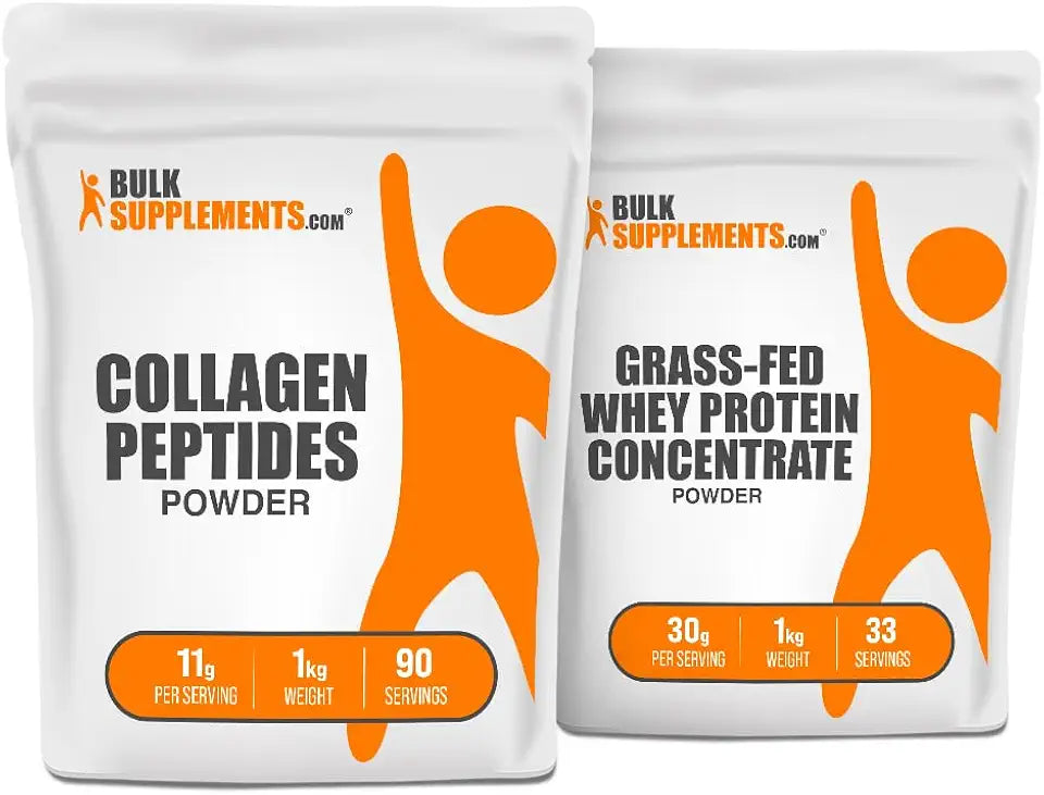 Collagen Peptides 1kg and Grass Fed Whey Protein Concentrate 1kg F52214